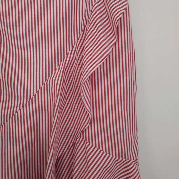 WAYF Naples Red Striped Ruffle Skirt Size XL NWT - Picture 4 of 10